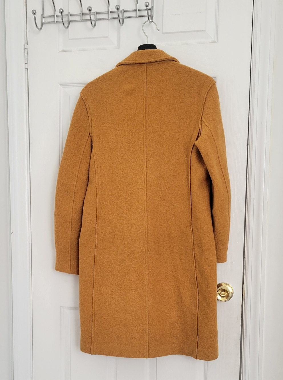 J.crew ITALIAN BOILED WOOL Womens Camel Wool-Blend Single Button Coat - Picture 2 of 8